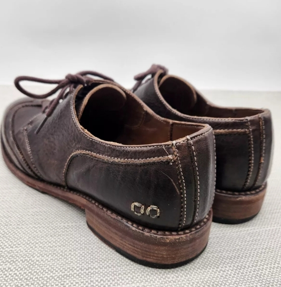 Bed Stu Cobbler Series Men Sz 8 Oxford Wingtip Brown Leather Vegetable Tanned - Picture 6 of 14